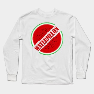 watermelon fruit illustration design Long Sleeve T-Shirt